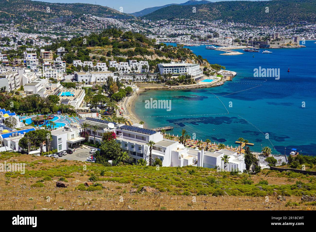 Temps ensoleillé à Bodrum, destination de vacances, Turquie, mer Egée, Banque D'Images