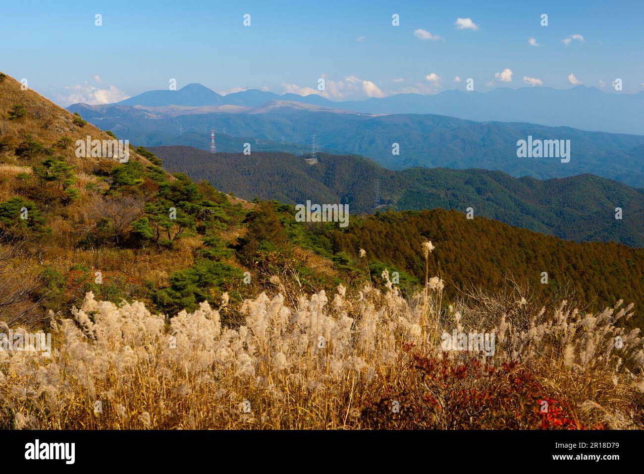 Plateau de Takabocchi et montagnes en automne Banque D'Images