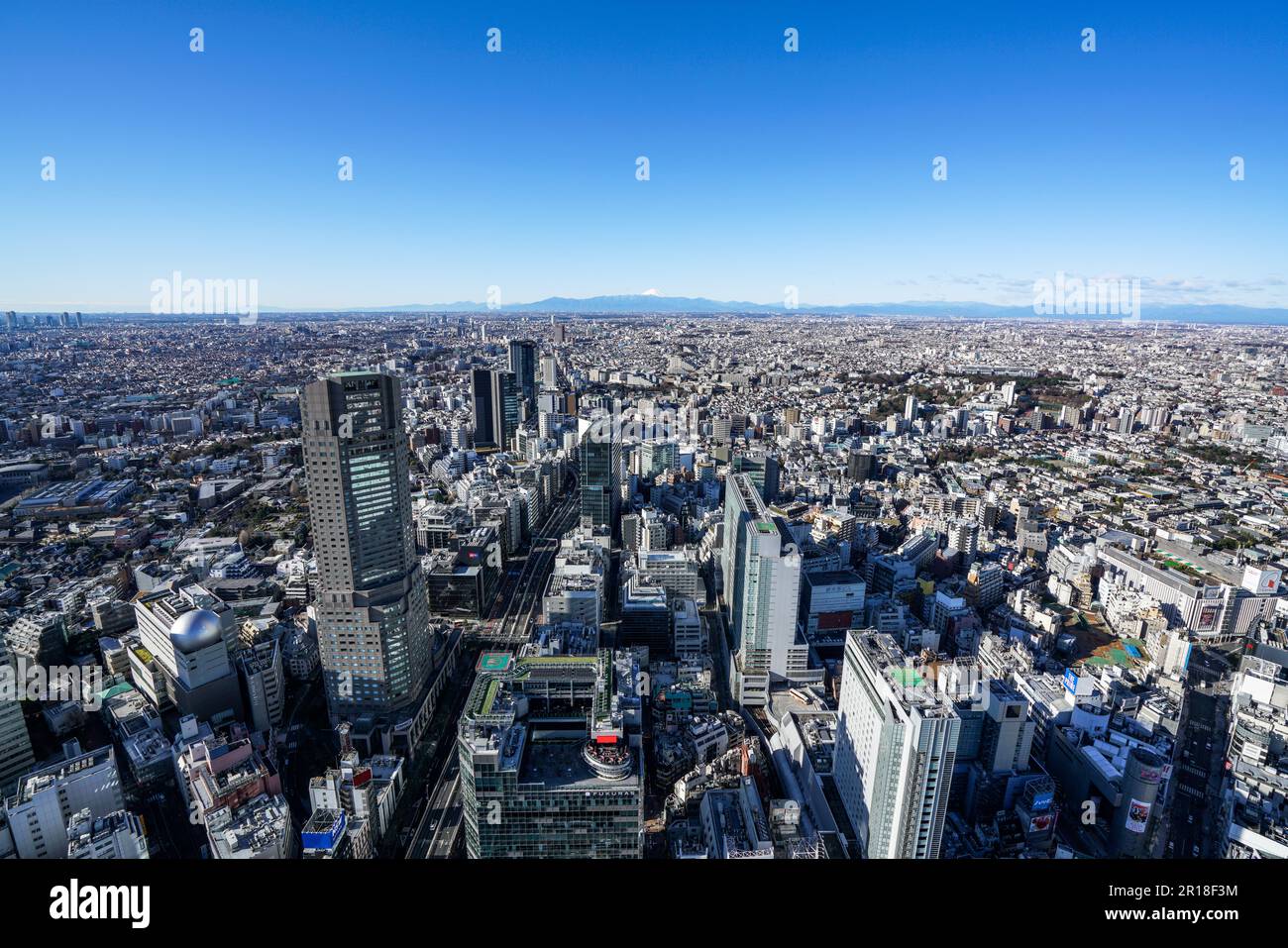 Vue panoramique sur la ville de Shibuya, Tokyo Banque D'Images