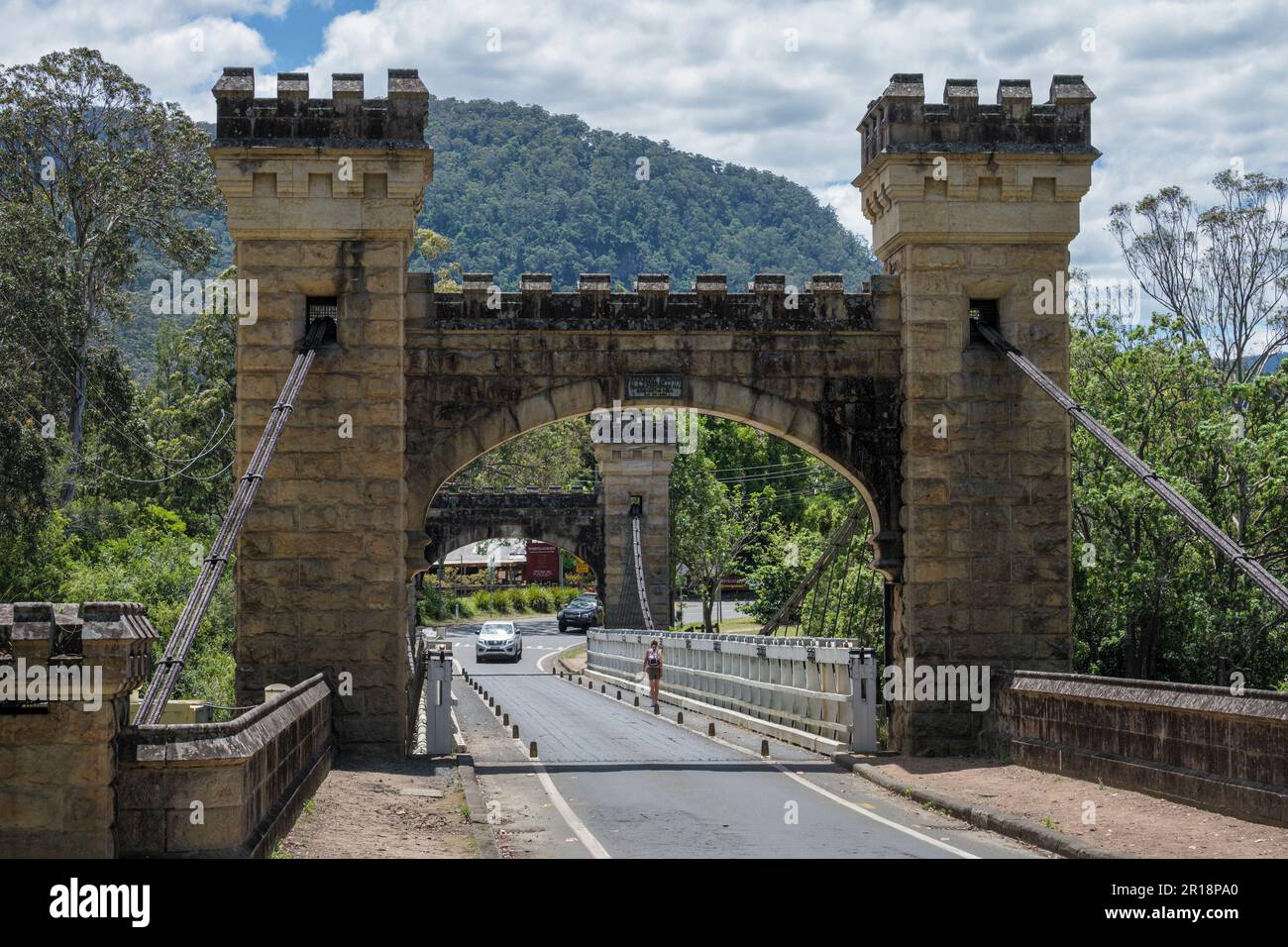 Historique Hampden Bridge, Kangaroo Valley, Nouvelle-Galles du Sud, Australie Banque D'Images