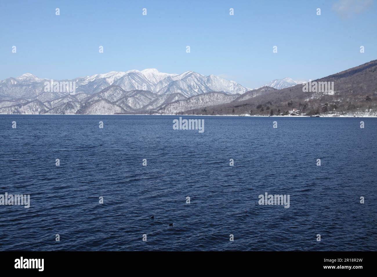 Lac Chuzenji en hiver Banque D'Images