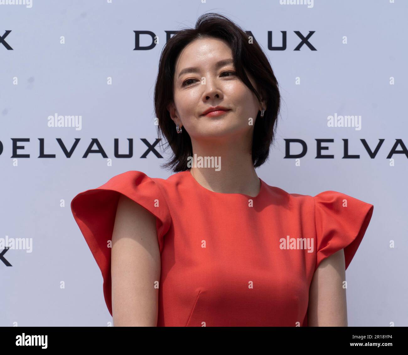 12 mai 2023 – Séoul, Corée du Sud : l'actrice sud-coréenne Lee Young-ae, assiste à une séance photo de Delvaux à la Boutique Galleria à Séoul, Corée du Sud sur 12 mai 2023. (Photo de Lee Young-ho/Sipa USA) Banque D'Images