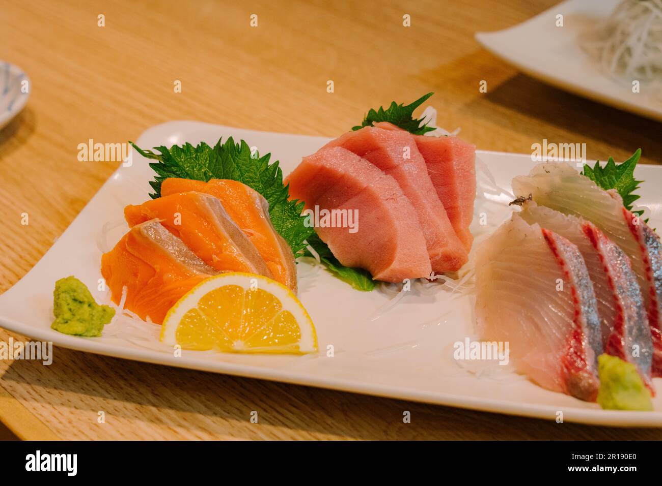 Ensemble de sushi sashimi, cuisine japonaise Banque D'Images