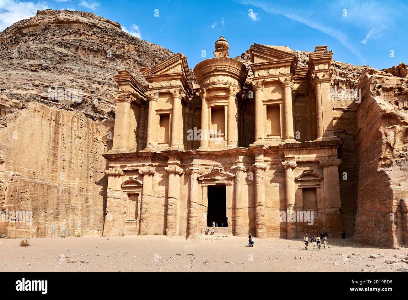 Jordanie. Site archéologique de Petra. Ad Deir. Le monastère Banque D'Images