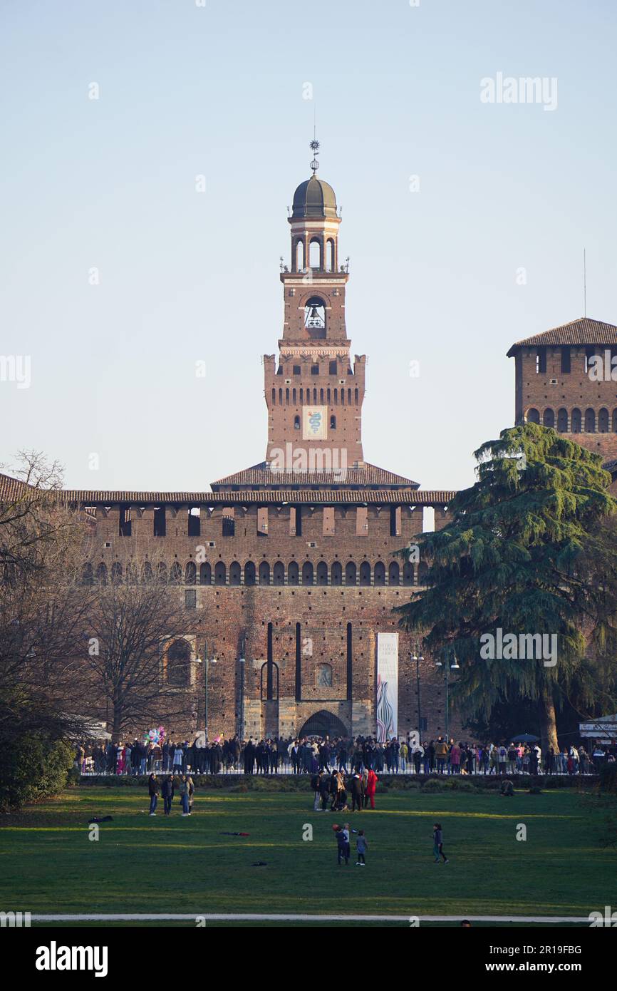 Le célèbre circuit rouge à Milan Banque D'Images