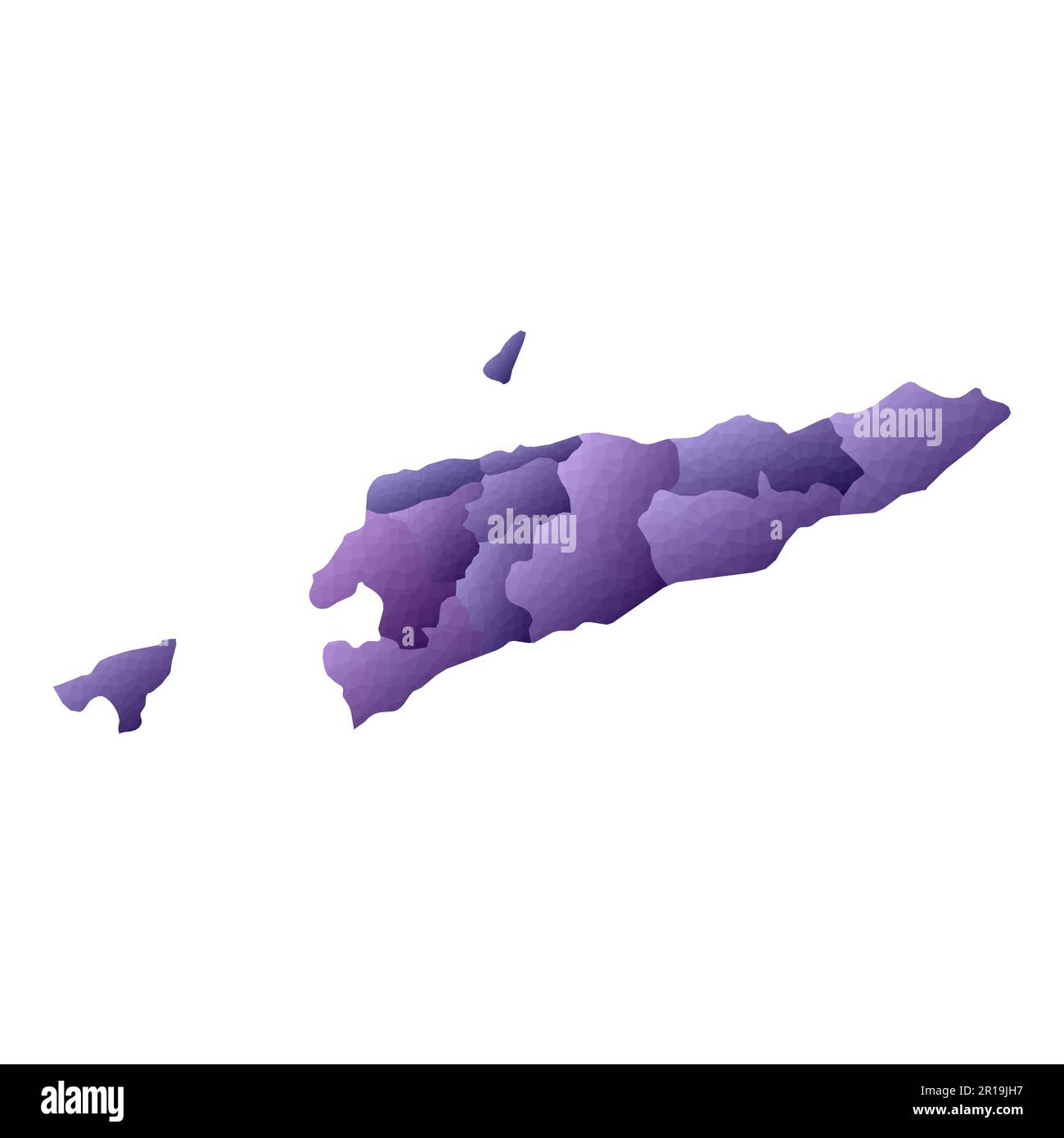 Carte Timor-Leste. Contour géométrique de pays. Illustration vectorielle violette mémorable. Illustration de Vecteur