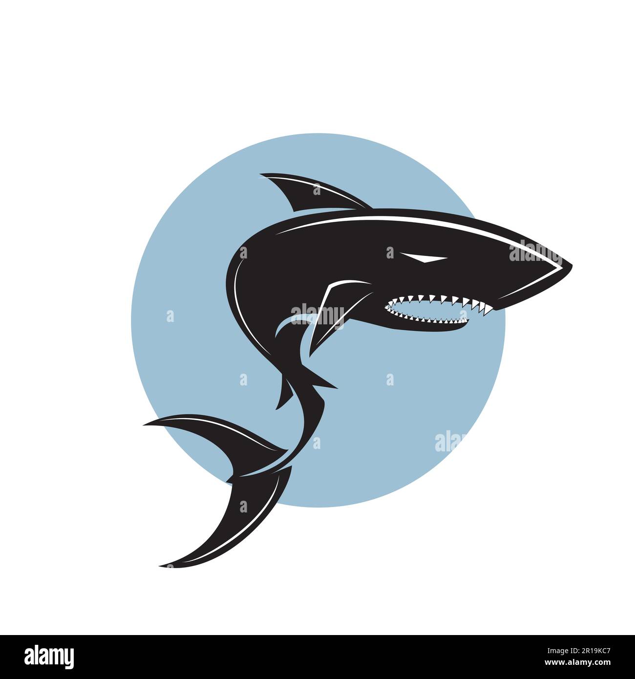 Image vectorielle d'un chat noir assis sur un fond blanc avec un cercle jaune Illustration de Vecteur