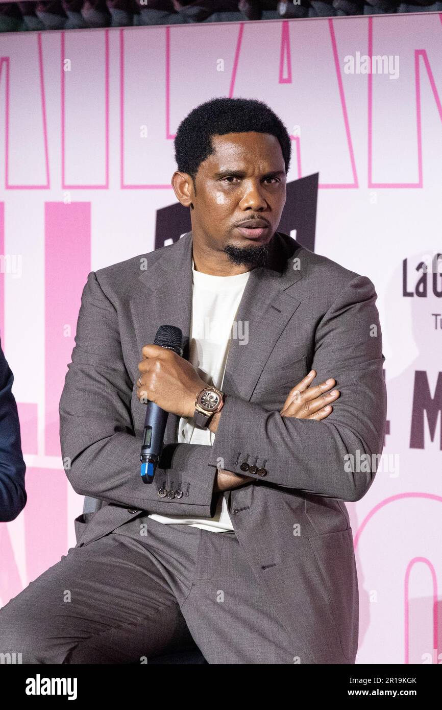 Milan, Italie - 12 mai 2023 - Samuel ETO invité dans un talk show à la semaine de football de Milan organisé par la Gazzetta dello Sport Credit: Kines Milano/Alay Live News Banque D'Images