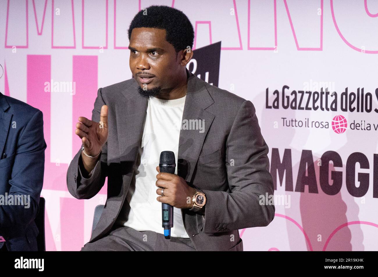 Milan, Italie - 12 mai 2023 - Samuel ETO invité dans un talk show à la semaine de football de Milan organisé par la Gazzetta dello Sport Credit: Kines Milano/Alay Live News Banque D'Images