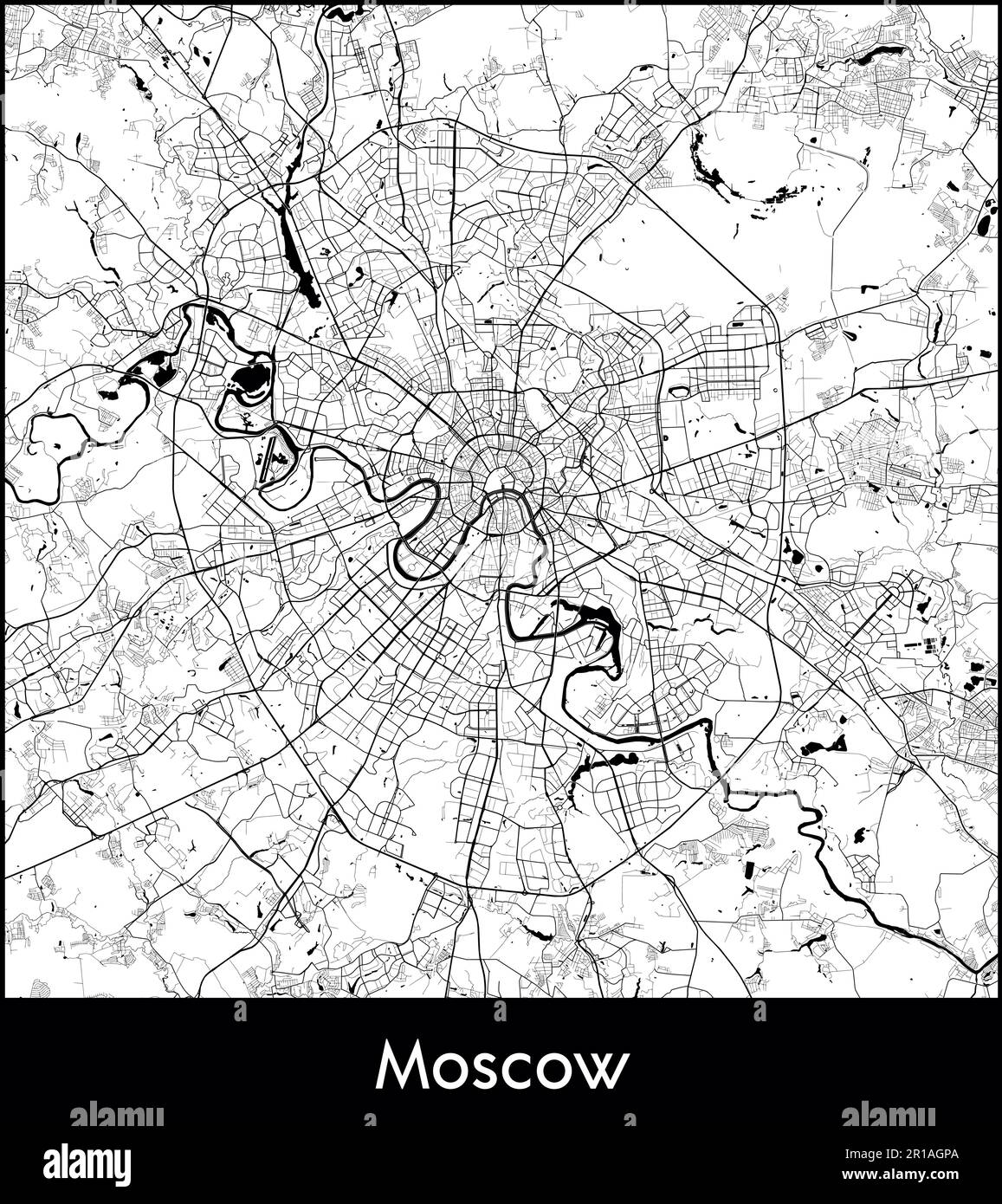 Carte de la ville Europe Russie Moscou illustration vectorielle Illustration de Vecteur