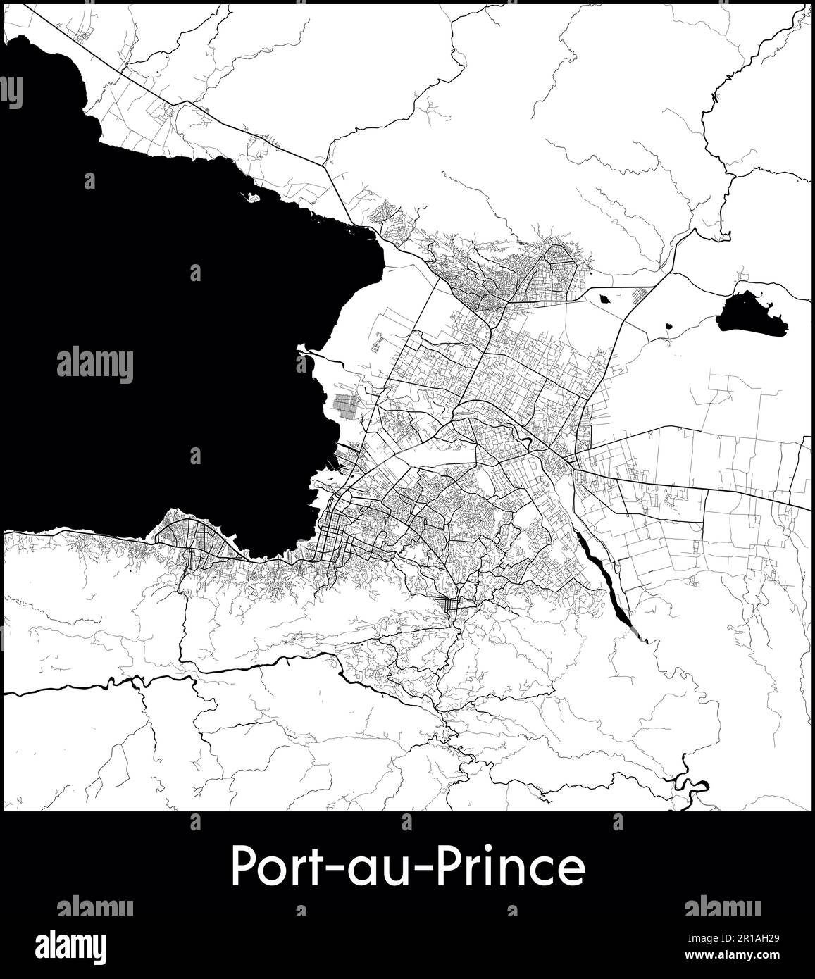 Carte de la ville Amérique du Nord Haïti Port au Prince illustration vectorielle Illustration de Vecteur