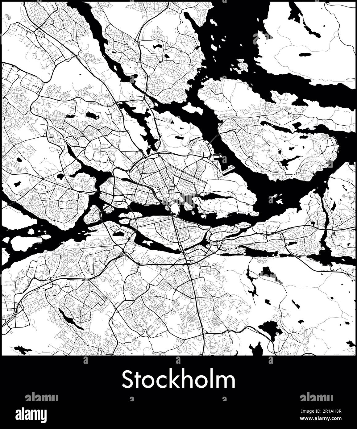 Carte de la ville Europe Suède Stockholm illustration vectorielle Illustration de Vecteur