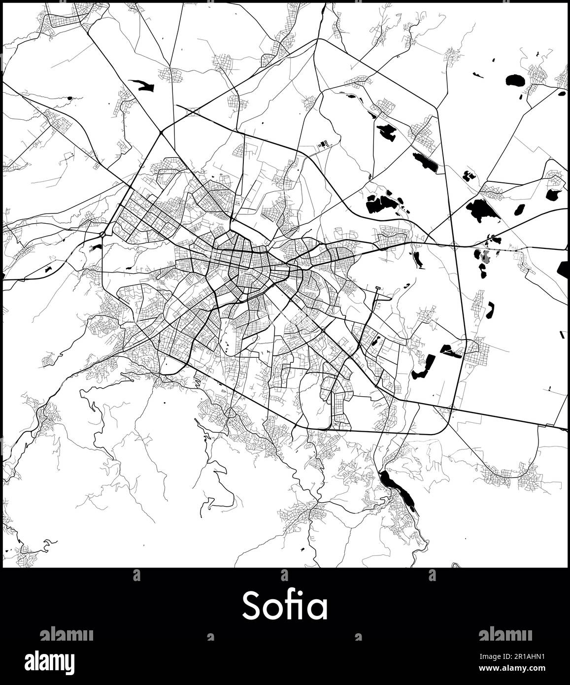 Plan de la ville de sofia Banque d'images vectorielles - Alamy