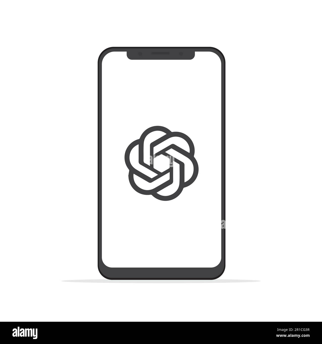 Logo ChatGPT sur le site Web OpenAI sur un smartphone. conception plate. Illustration vectorielle Illustration de Vecteur