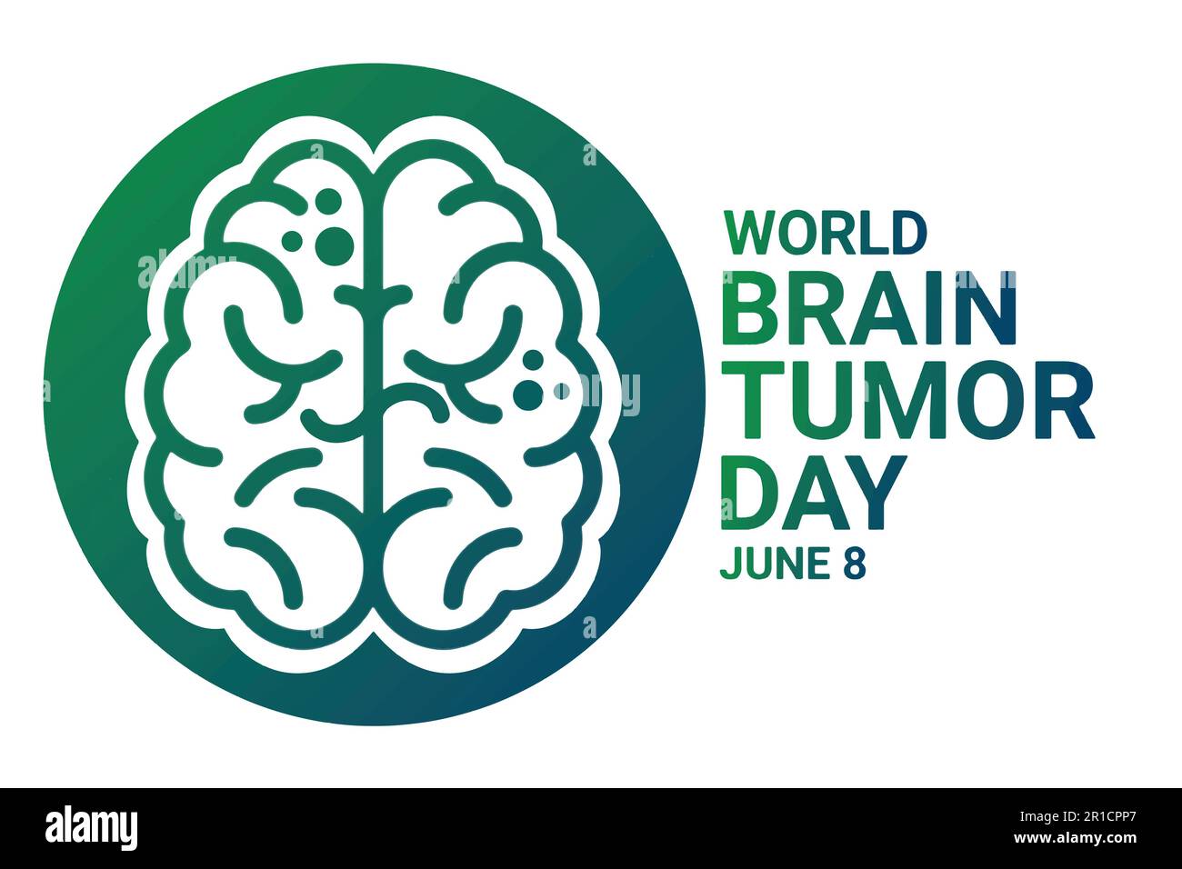 Journée mondiale des tumeurs du cerveau. 8 juin. Illustration vectorielle adaptée aux cartes de vœux, affiches et bannières Illustration de Vecteur