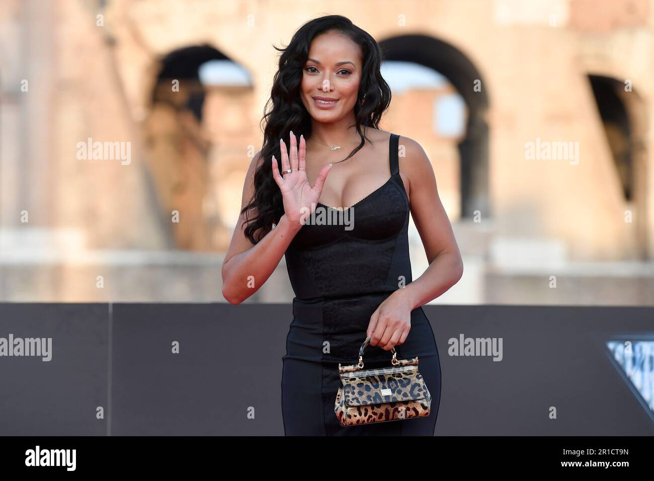 Le mannequin Selita Ebanks participe à la première du film « Fast X », le dixième film de la saga Fast & Furious, au Colisée de Rome (Italie), à 12 mai 2023. Banque D'Images