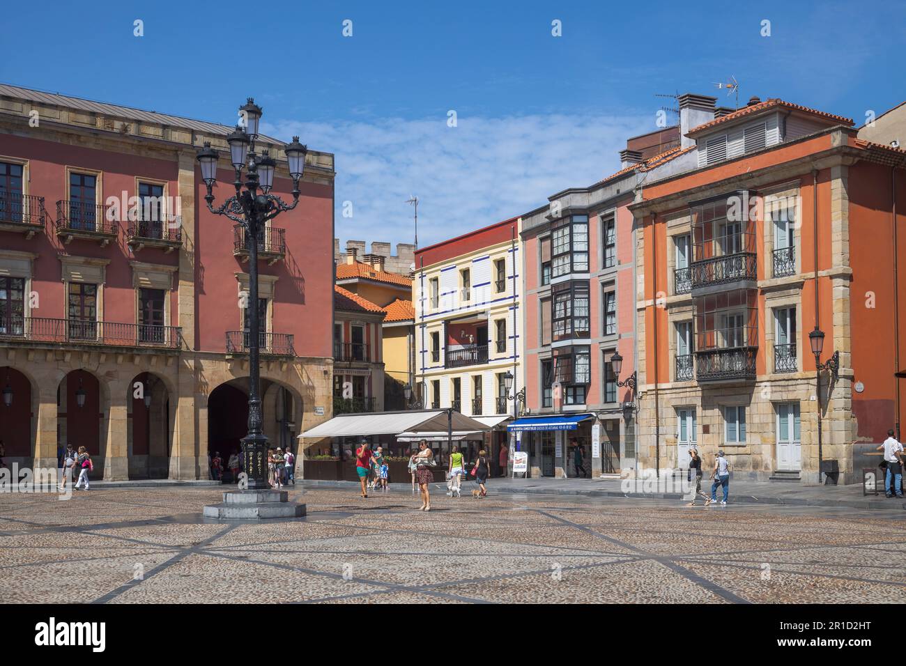 Typique Arquitecture à Gijon, Asturies, Espagne Banque D'Images