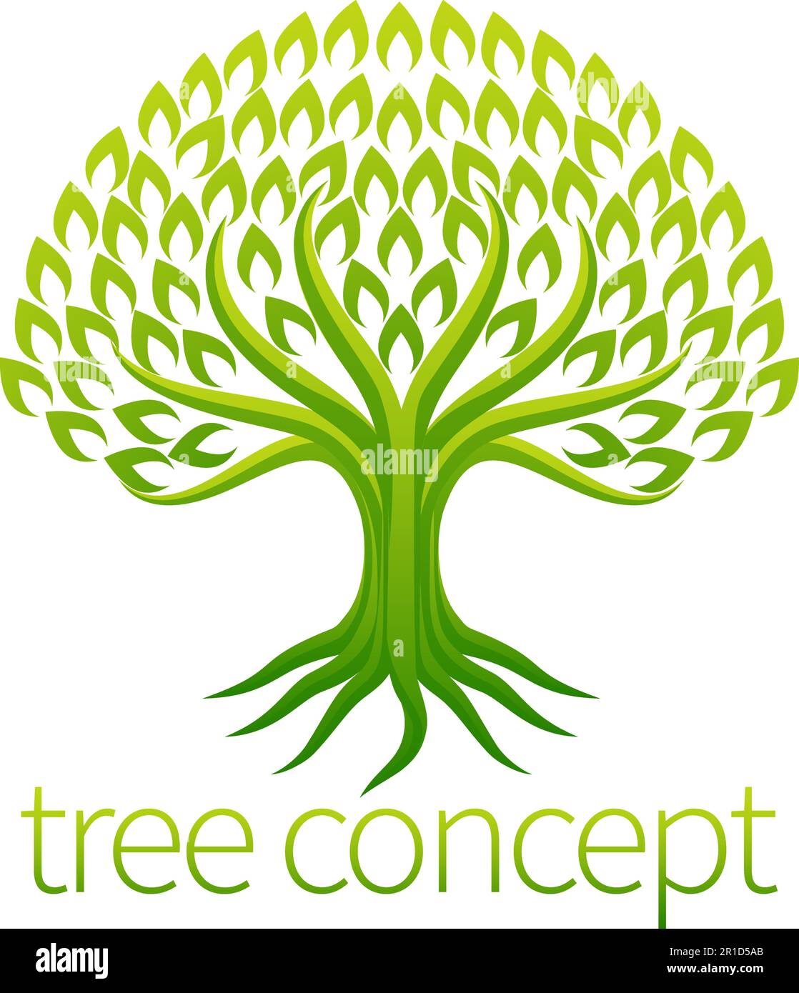 Arbre abstrait stylisé concept Design icône Illustration de Vecteur