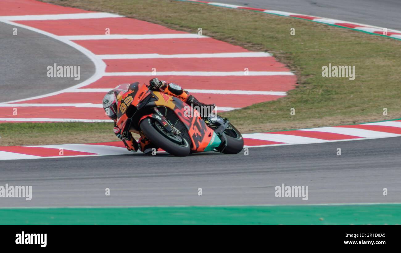 MONTMELLO, ESPAGNE-4 JUIN 2021 : Brad Binder sur son #33 KTM RC16 (Team: Red Bull KTM Factory Racing), Championnat du monde MotoGP 2021 Banque D'Images