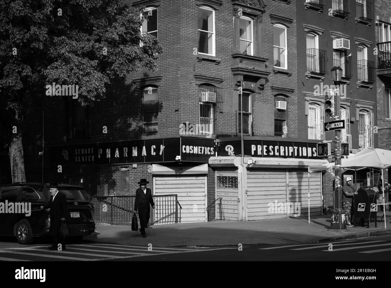 Stuart Slater pharmacie affiche vintage à Williamsburg, Brooklyn, New York Banque D'Images