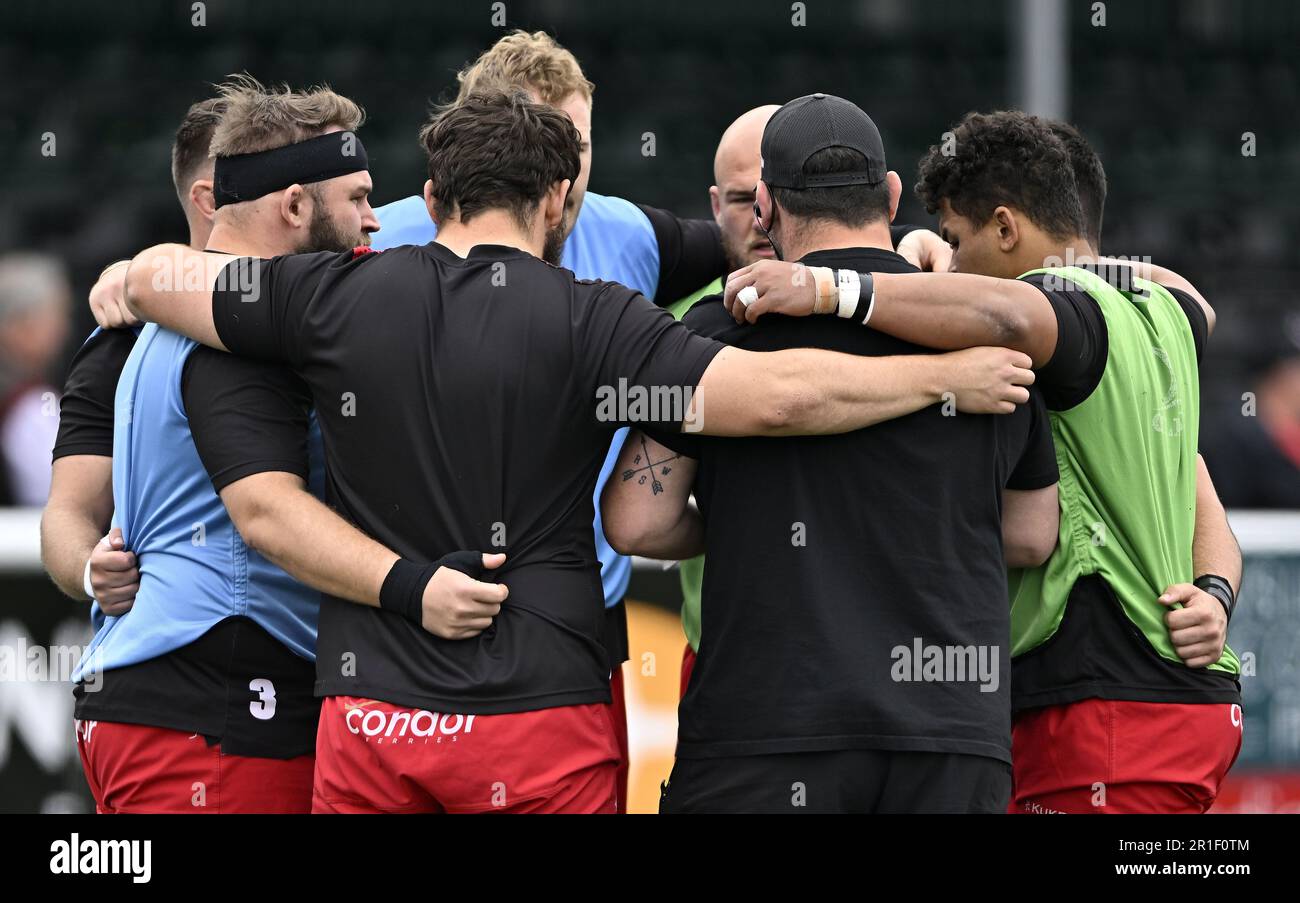 Ealing. Royaume-Uni. 13 mai 2023. Ealing Trailfinders V Jersey Reds RFU Championship Cup final. Club de sport Trailfinders. Ealing. Les avant dans un caucus lors du match de rugby final de la coupe Ealing Trailfinders V Jersey Reds RFU Championship Cup. Banque D'Images