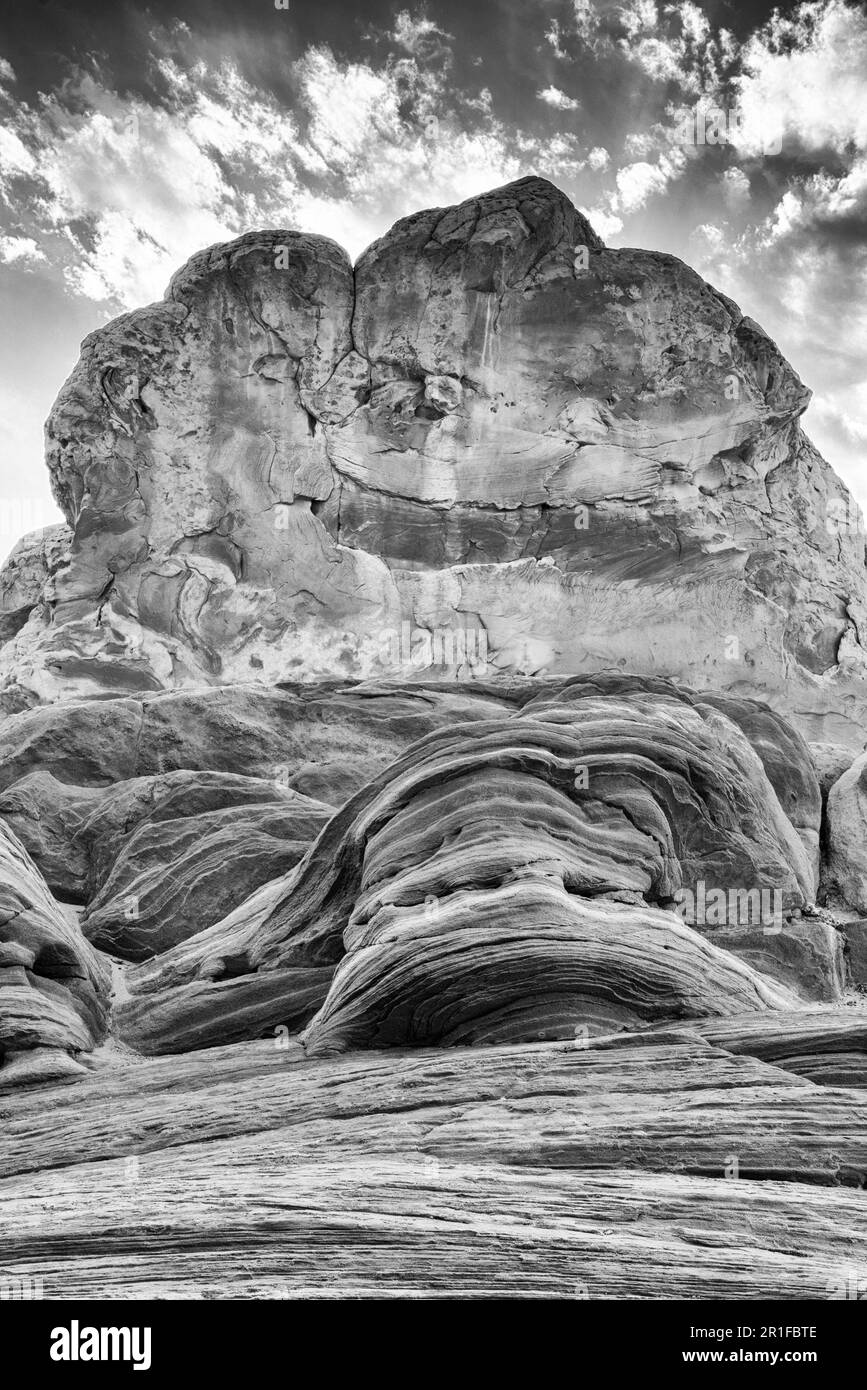 Formations rocheuses de White Pocket, Vermillion Cliffs Wilderness, Arizona Banque D'Images