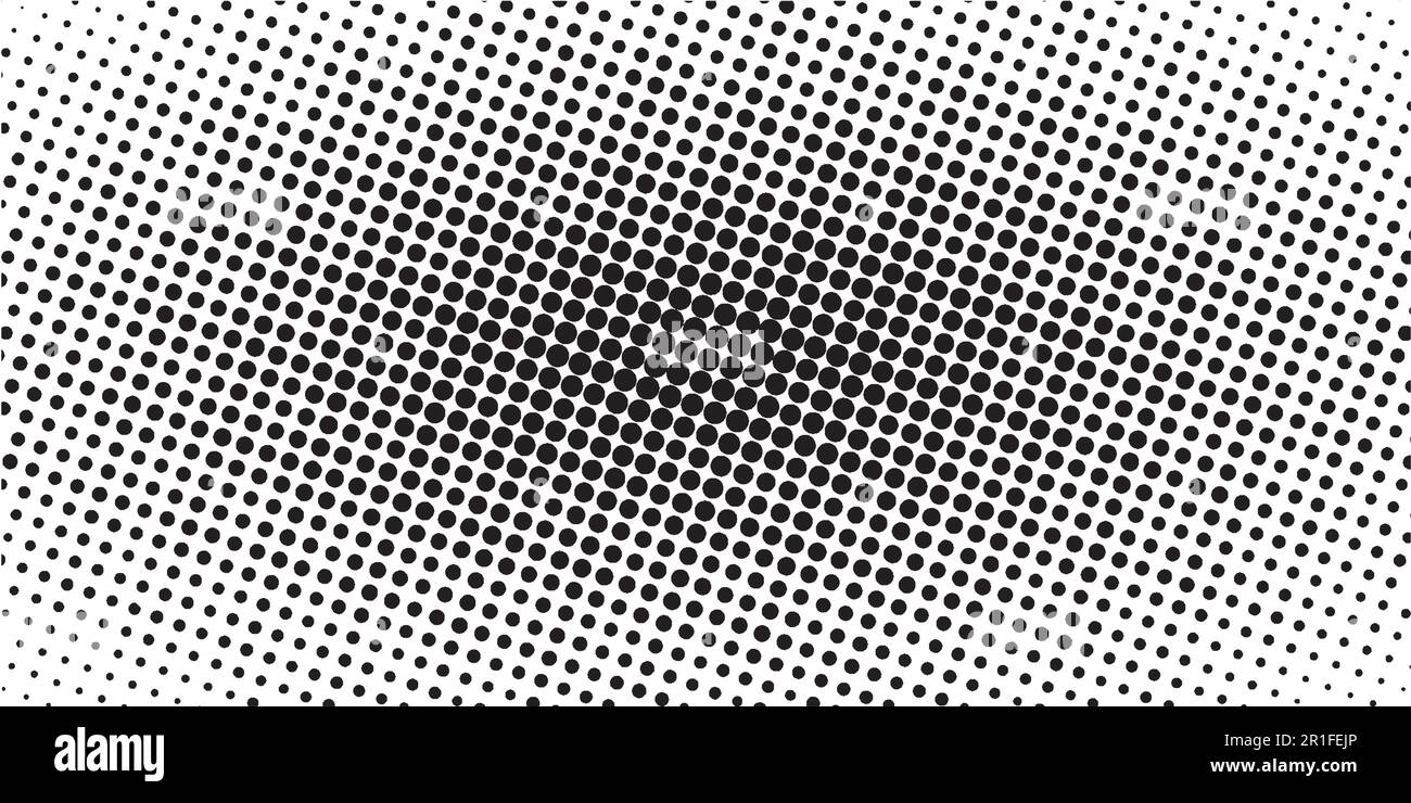 bannière horizontale demi-teinte, points de manga vectoriels. modèle art pop Illustration de Vecteur