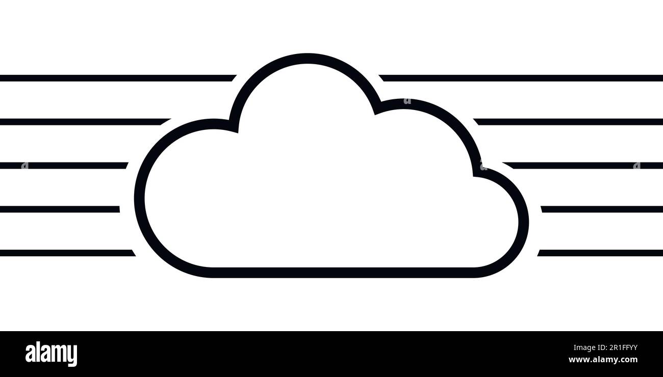 Modèle Cloud trouble Créez un logo pour un référentiel de données Cloud, le modèle vectoriel Illustration de Vecteur
