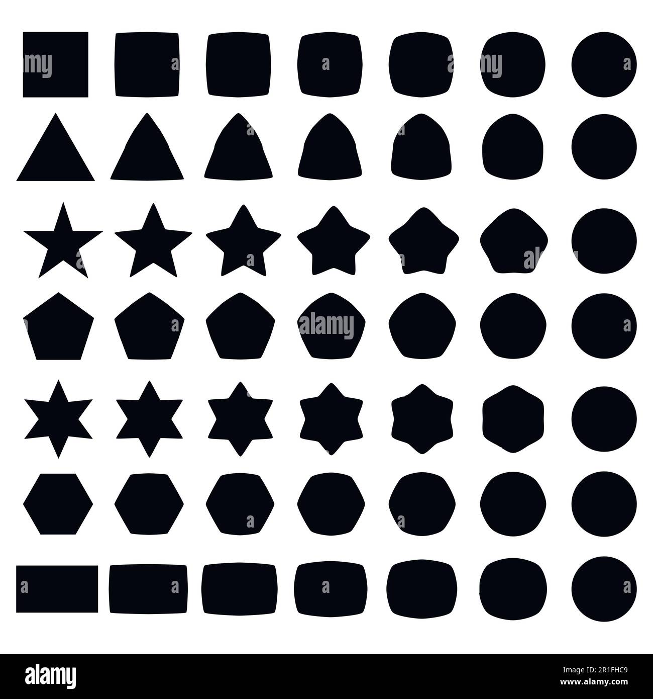 Ensemble de formes géométriques, éléments pour logo Illustration de Vecteur