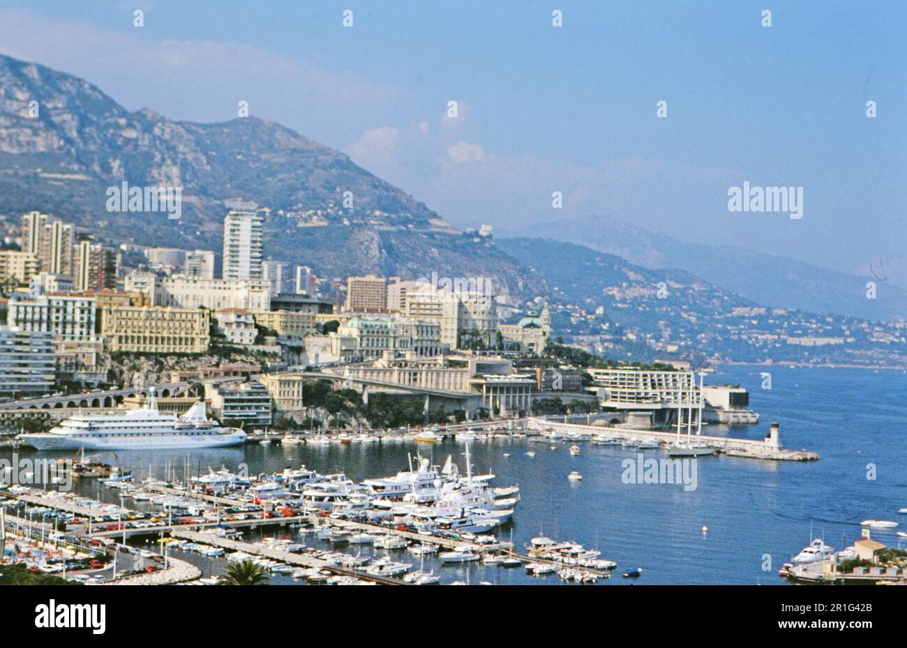 Port Hercules à Monaco ca. 1984 Banque D'Images