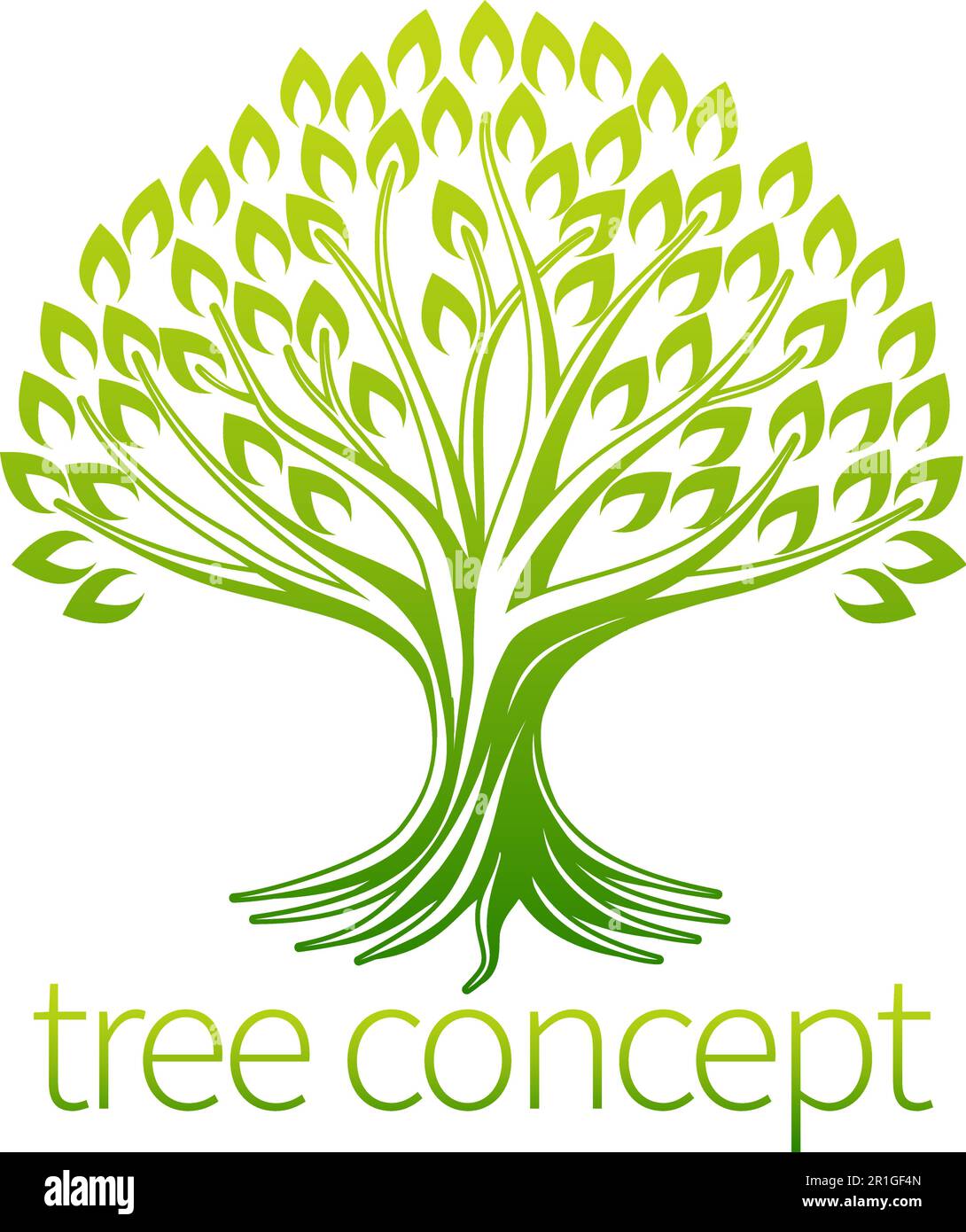 Arbre abstrait stylisé concept Design icône Illustration de Vecteur