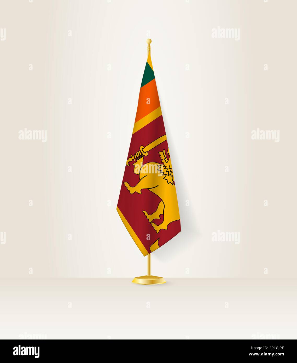 Écusson Brodé Drapeau National Du Sri Lanka à Thermocoller Ou à Coudre Pour Vêtements, Etc