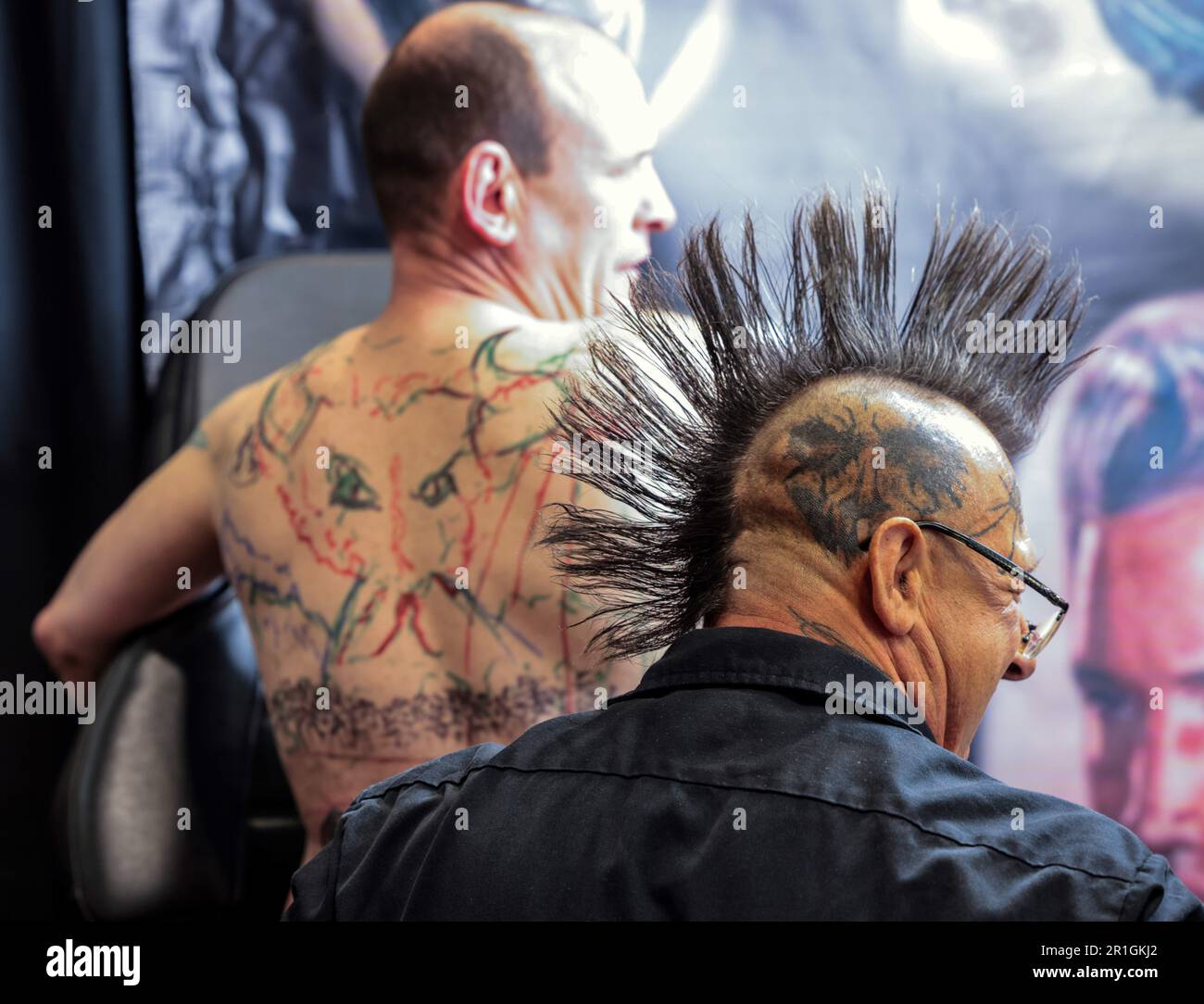 Londres, Royaume-Uni. 14th mai 2023. Avec les meilleurs tatoueurs du monde entier, Alexandra Palace ouvre ses portes pour tous les encres enthousiastes à l'idée d'obtenir un nouveau travail d'art tatoué dans leur peau. Paul Quezada- Neiman/Alay Live News Banque D'Images