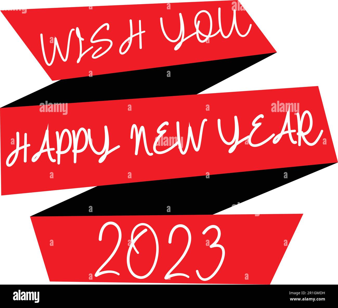 Ce modèle d'identité d'entreprise « Wish You A Happy New Year » est parfait pour les entreprises ou les personnes qui cherchent à créer un soutien-gorge festif et professionnel Illustration de Vecteur