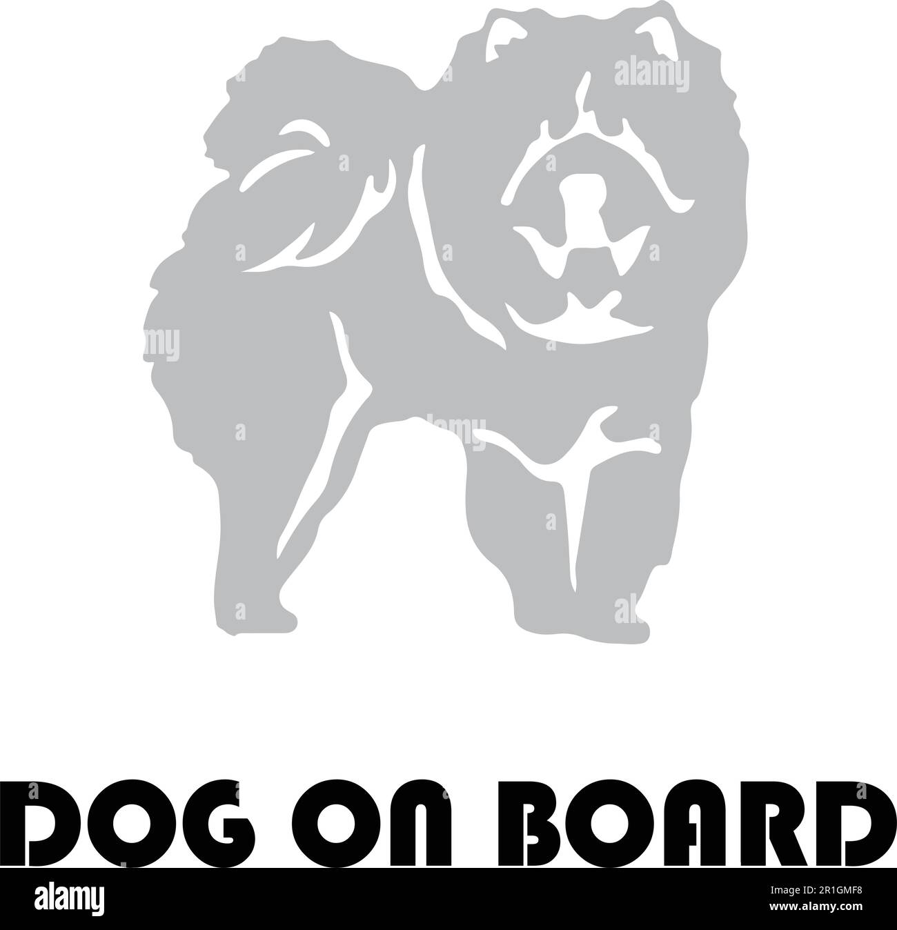 Vous cherchez un moyen mignon et amusant de montrer votre ami à fourrure ? Ne cherchez pas plus loin que ce modèle de logo « Dog On Board ». Illustration de Vecteur