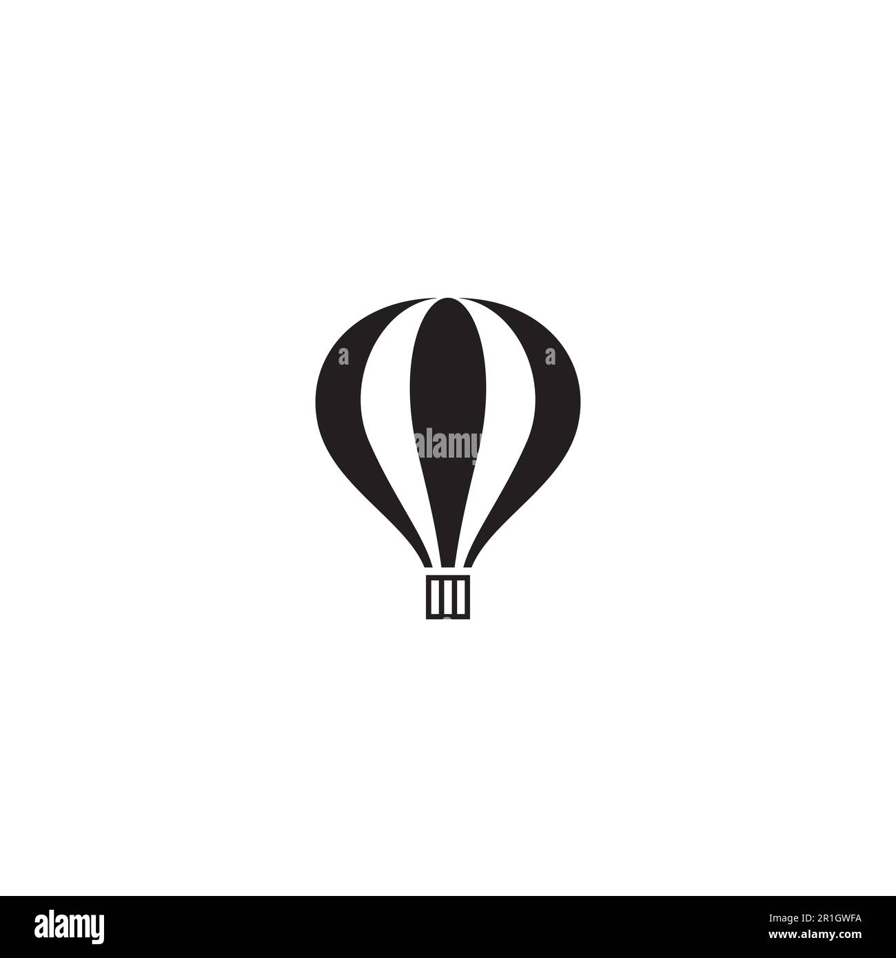 Logo ou icône de ballon à air chaud Illustration de Vecteur