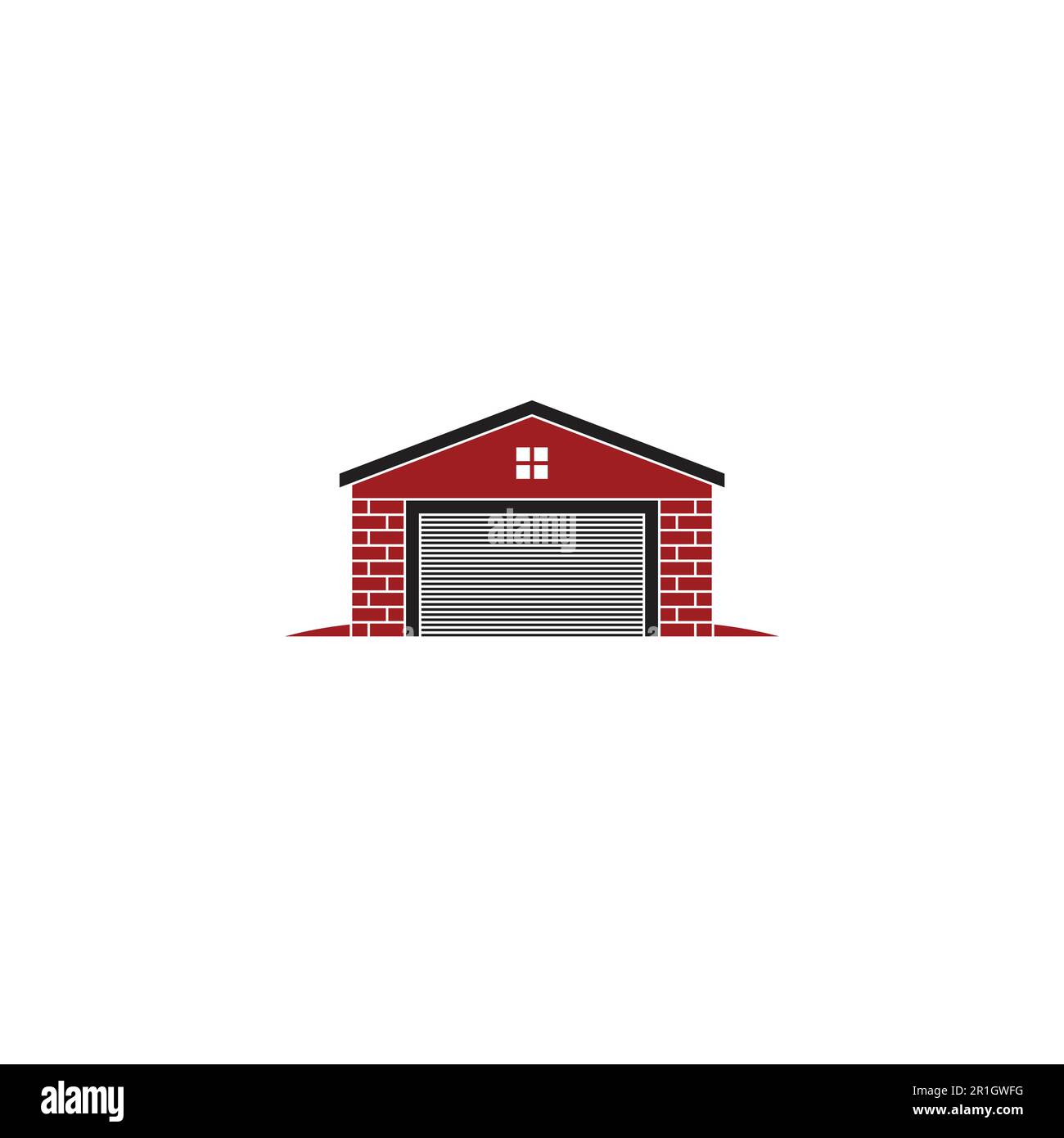 Logo ou icône garage, usine ou hangar Illustration de Vecteur