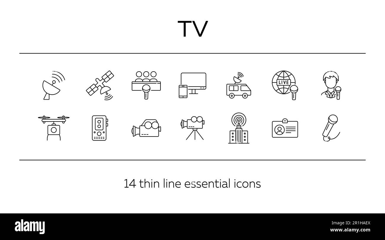 Icônes TV Illustration de Vecteur