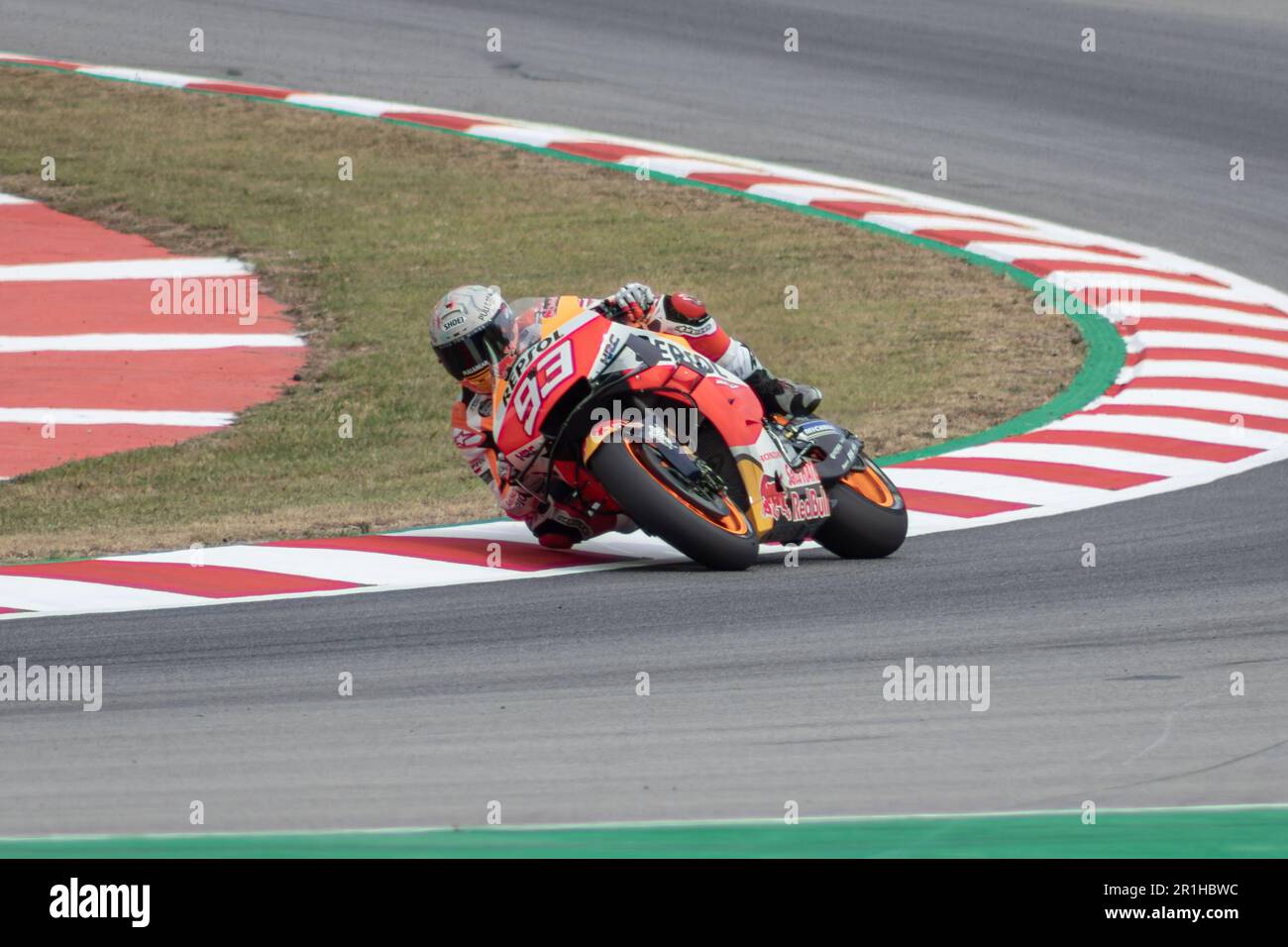 MONTMELLO, ESPAGNE-4 JUIN 2021 : Marc Marquez (Ant de Cervera) sur sa Honda RC213V (Repsol Honda Team) #93, Championnat du monde MotoGP 2021 Banque D'Images