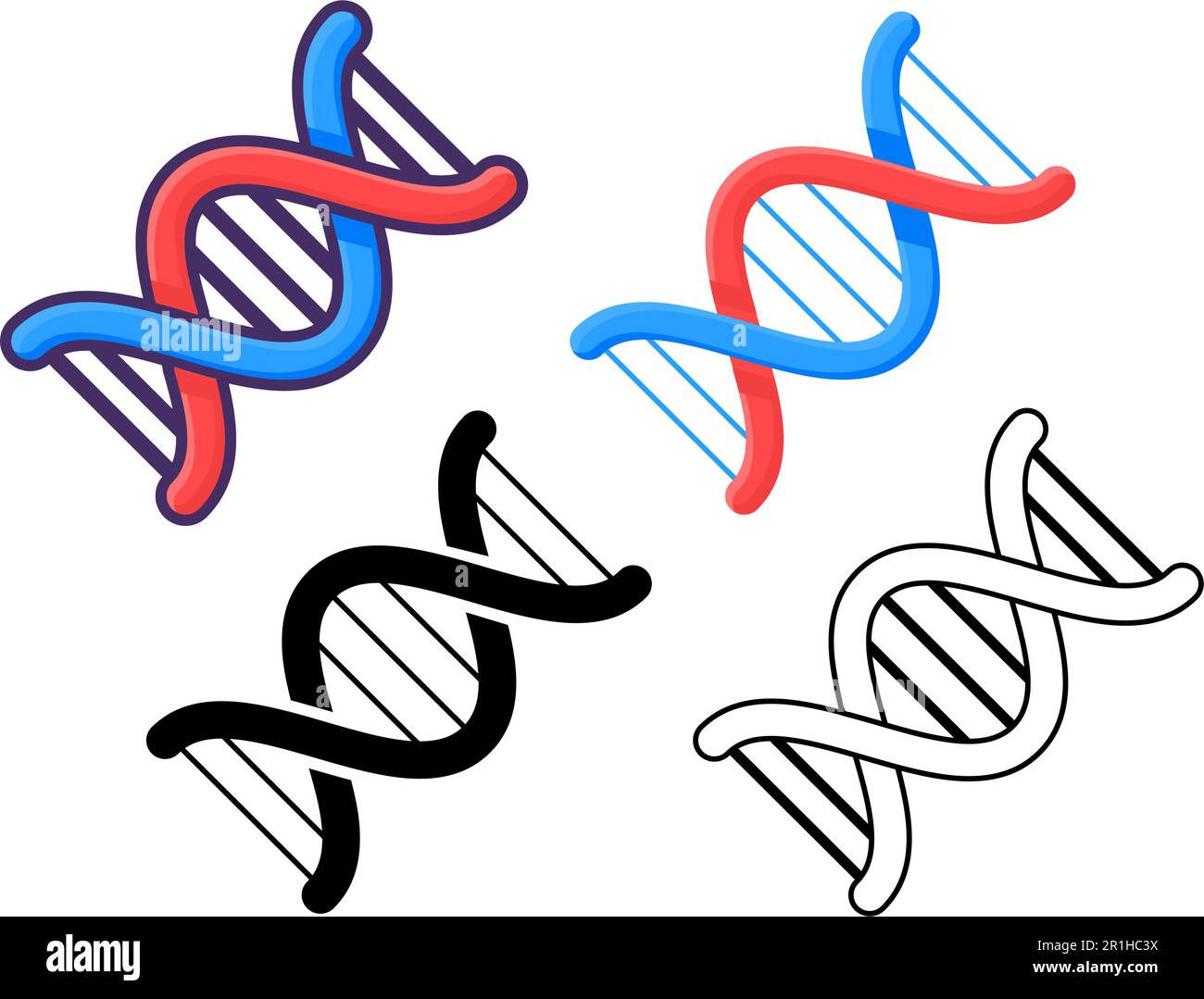 Liaison chimique reliée à la molécule d'ADN hélix génétique. Étude de la structure et de la composition des cellules et des protéines en laboratoire biologique. Vecteur s simple Illustration de Vecteur