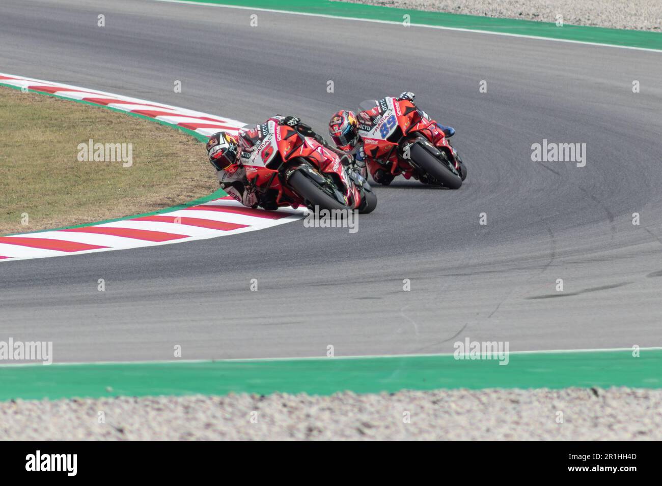 MONTMELLO, ESPAGNE-4 JUIN 2021: Johann Zarco sur son #5 Ducati Desmosedici GP 2020 (Team: PRAMAC Racing), Championnat du monde MotoGP 2021 Banque D'Images