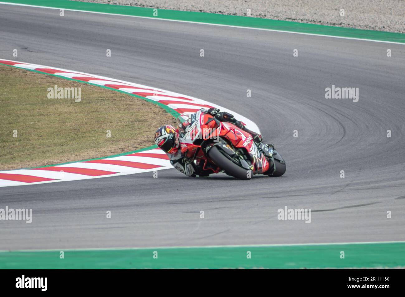 MONTMELLO, ESPAGNE-4 JUIN 2021: Johann Zarco sur son #5 Ducati Desmosedici GP 2020 (Team: PRAMAC Racing), Championnat du monde MotoGP 2021 Banque D'Images