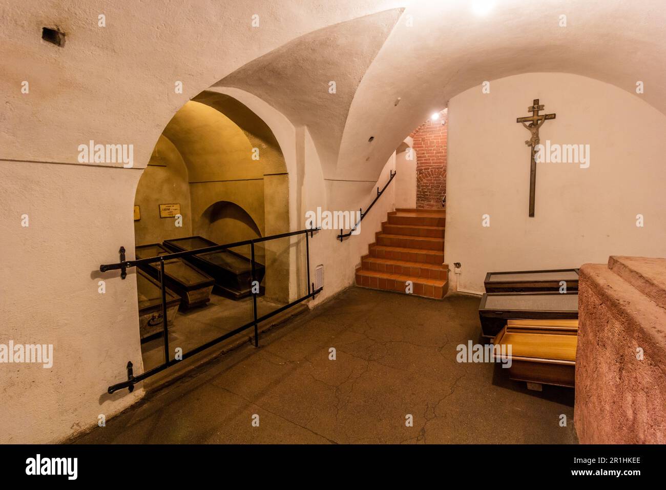 BRNO, TCHÉQUIE - 6 SEPTEMBRE 2021: Crypte des Capuchins à Brno, République Tchèque Banque D'Images