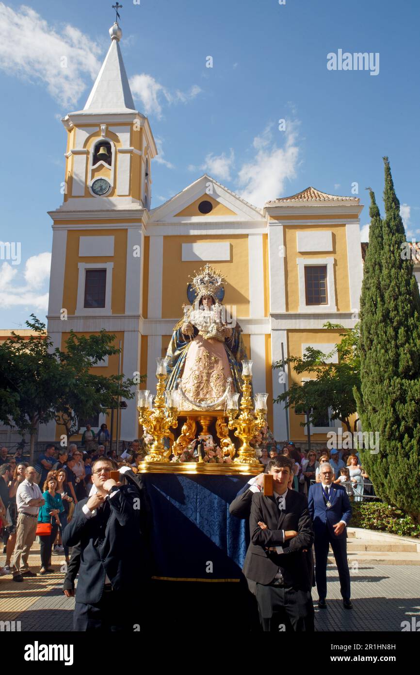 Procession, El Palo, Malaga, Espagne Banque D'Images