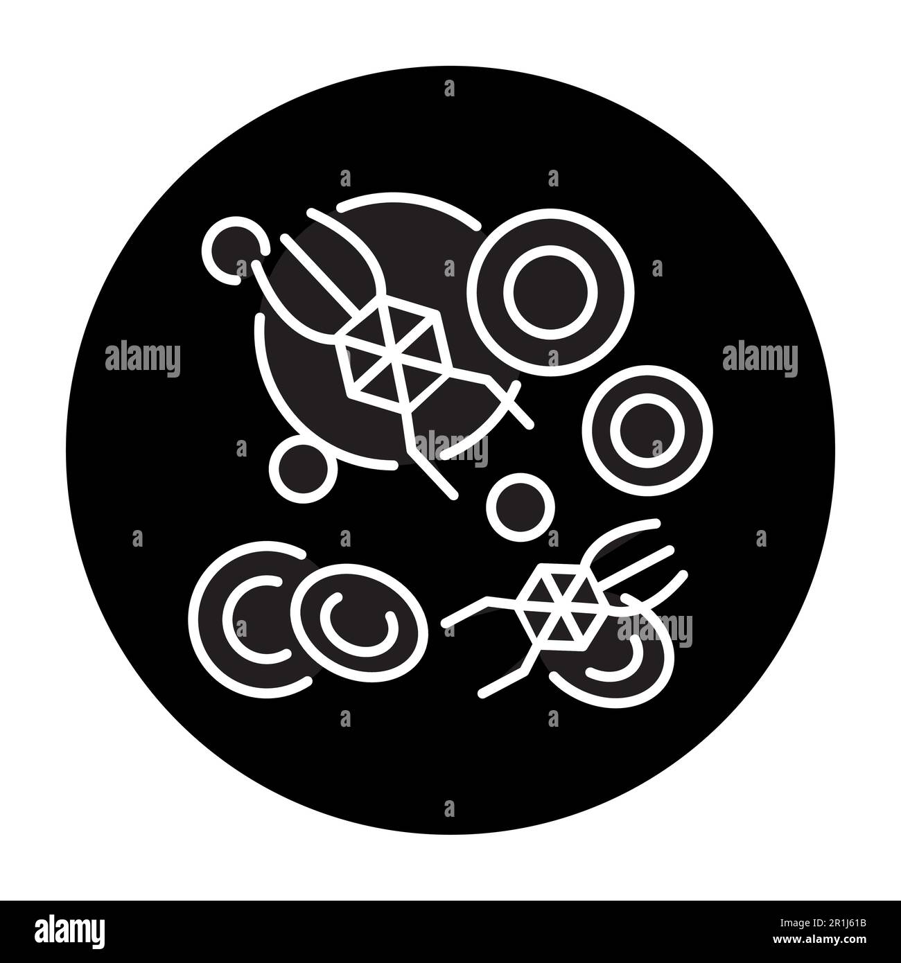 Icône de la ligne de couleur de la chirurgie de Nanorobot.Pictogramme pour page Web, application mobile, Promo. Illustration de Vecteur
