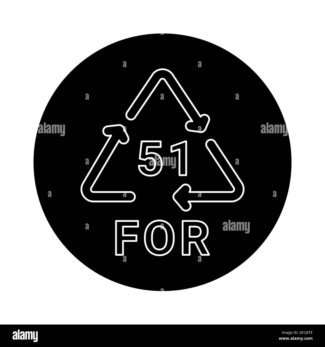 Recyclage organique POUR 51 lignes icône. Code de consommation. Contour modifiable. Illustration de Vecteur