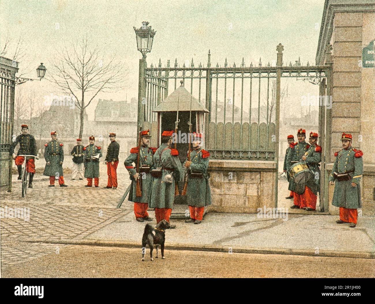 Images prises de la vie d'un soldat, un album militaire français datant de 1890, intitulé « l'Album militaire » Banque D'Images