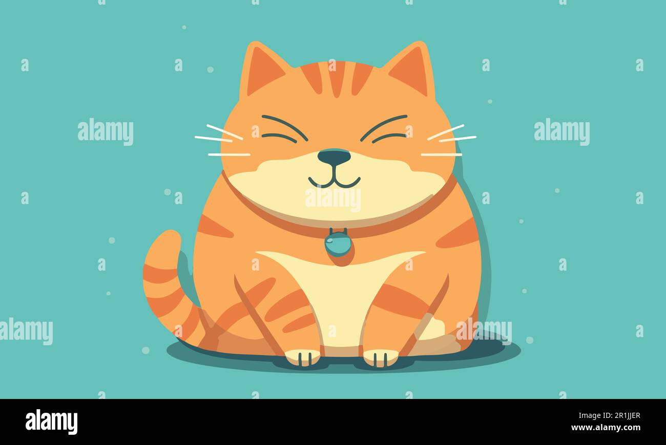Motif chat plat à motif pylashir britannique. Illustration de Vecteur