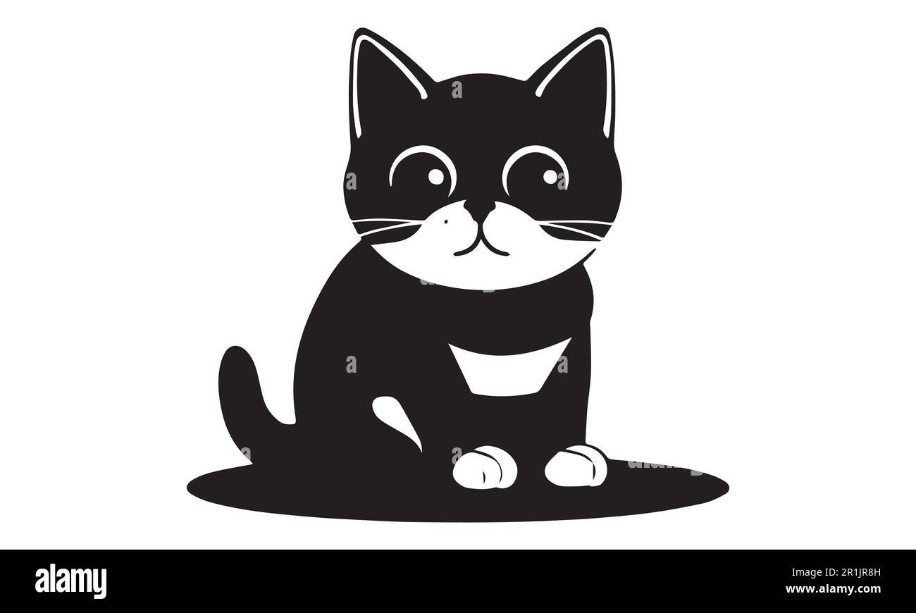 Illustration d'un vecteur de silhouette de chat. Illustration de Vecteur
