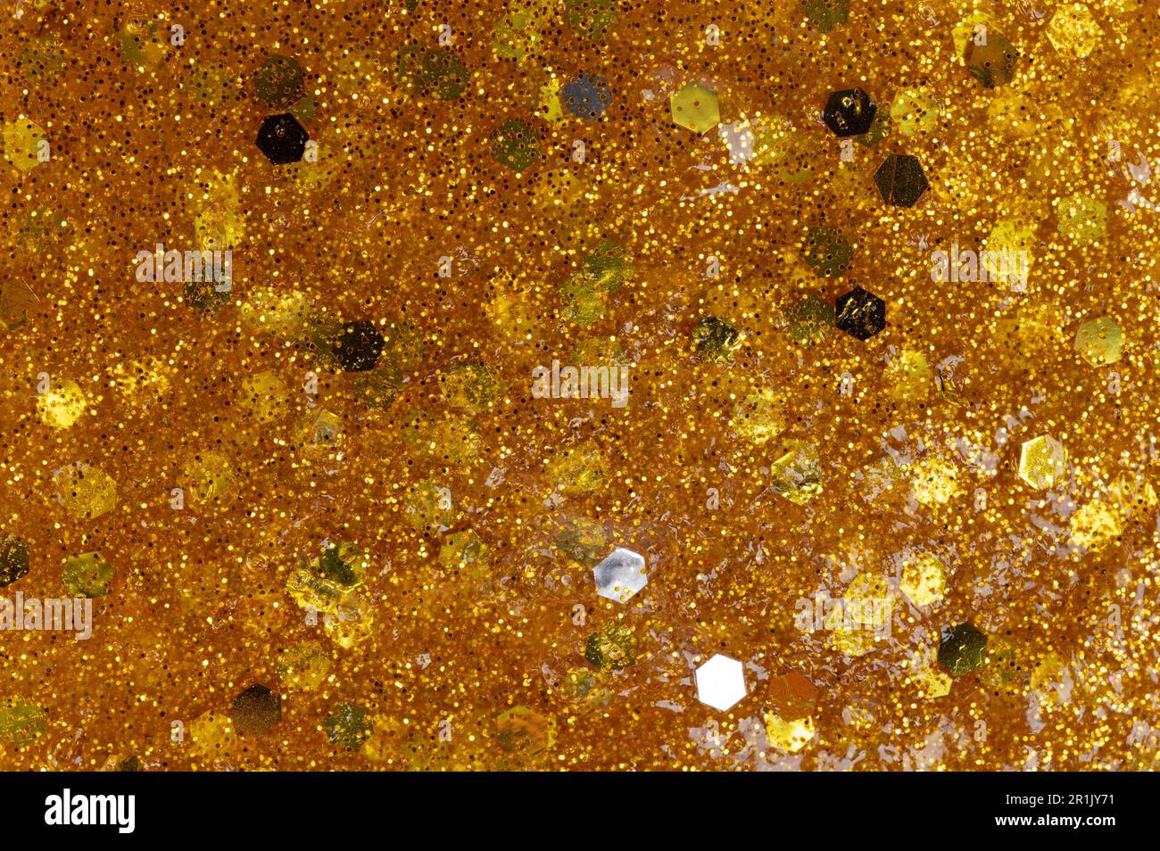 Couleur or brillant arrière-plan macro de gros plan Banque D'Images